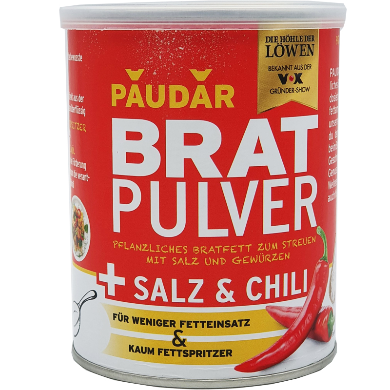 8x Bratpuver Salz & Chili von PAUDAR 100% pflanzliches Bratfett NEU * 