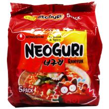 Neoguri - Instant-Nudelsuppe Meeresfrüchte, scharf (5er Pack)